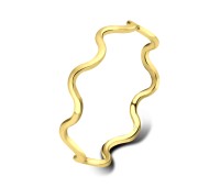 Curly Style Gold Plated Silver Ring NSR-2922-GP